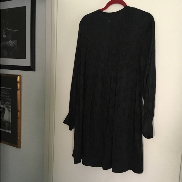 Rag and Bone Rubie Black Mini Dress Silk Blend M long Sleeve - Picture 7 of 8